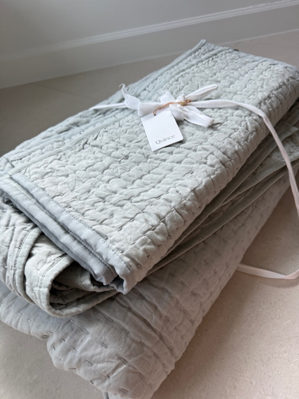 Quince Linen Quilt & Sham Set Sage NWT - Picture 4 of 4